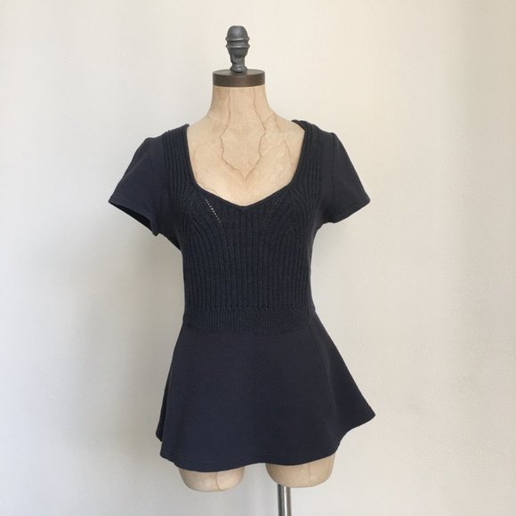 Anthropologie Trellis Meadow Rue Peplum Top NWOT - Picture 2 of 4